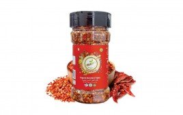 Orgabite Organic Red Chilli Flakes   Plastic Bottle  75 grams